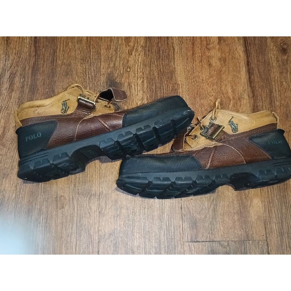 Polo Ralph Lauren Dover III Black Leather Duck Boots Mens Sz 13 15360